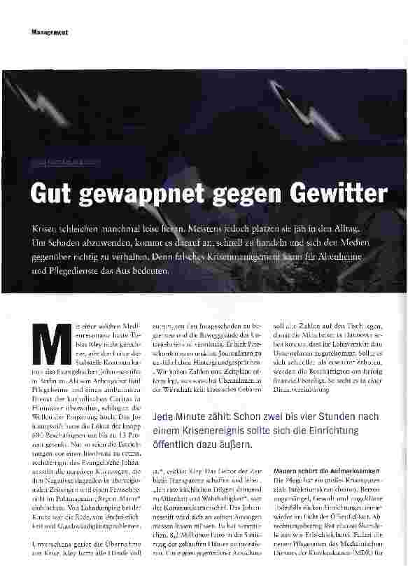 Vorschauseite 1: Gut gewappnet gegen Gewitter