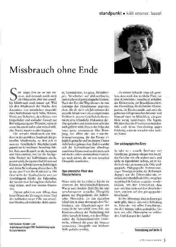 Vorschauseite 1: Missbrauch ohne Ende