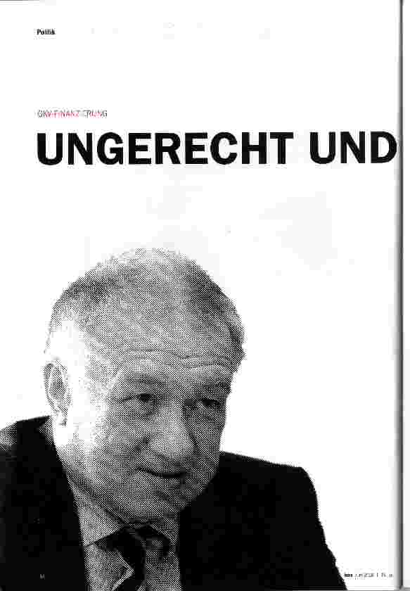 Vorschauseite 1: UNGERECHT UND INTRANSPARENT
