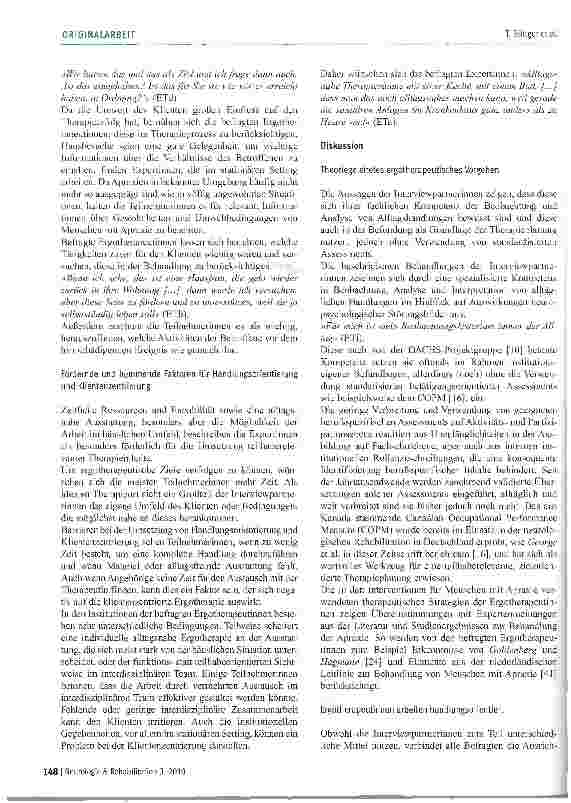 Vorschauseite 6: Betätigungsorientierung in der Ergotherapie als Chance für teilhabeorientierte Rehabilitation bei Apraxie - eine Bestandsaufnahme
