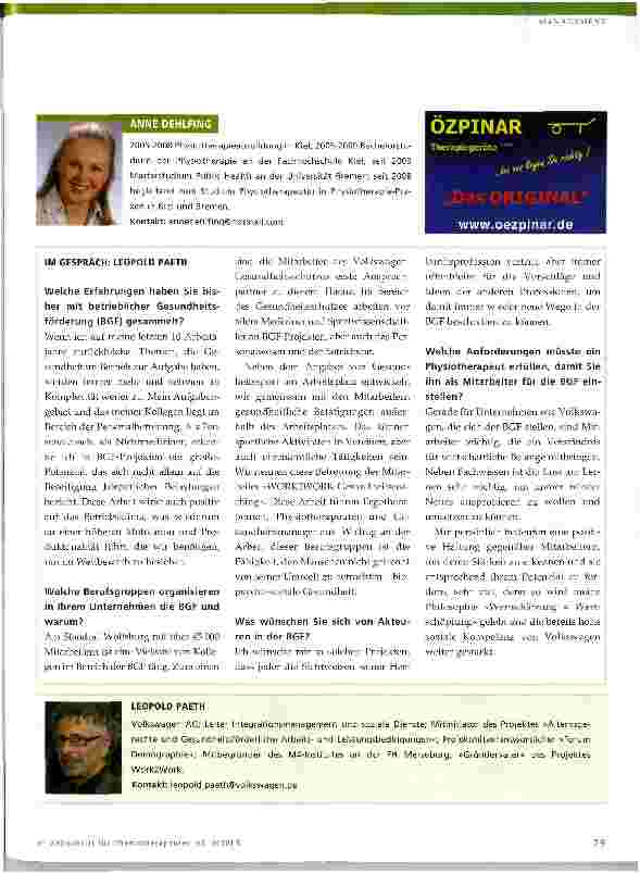Vorschauseite 3: Betriebliche Gesundheitsförderung