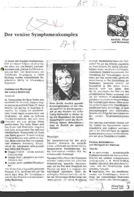 Vorschauseite 1: Der venöse Symptomenkomplex