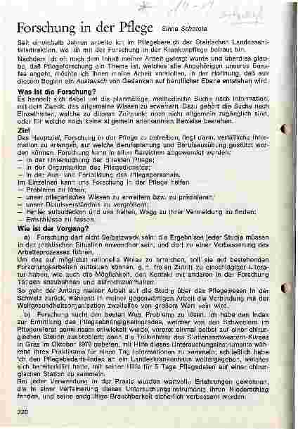 Vorschauseite 1: Forschung in der Pflege