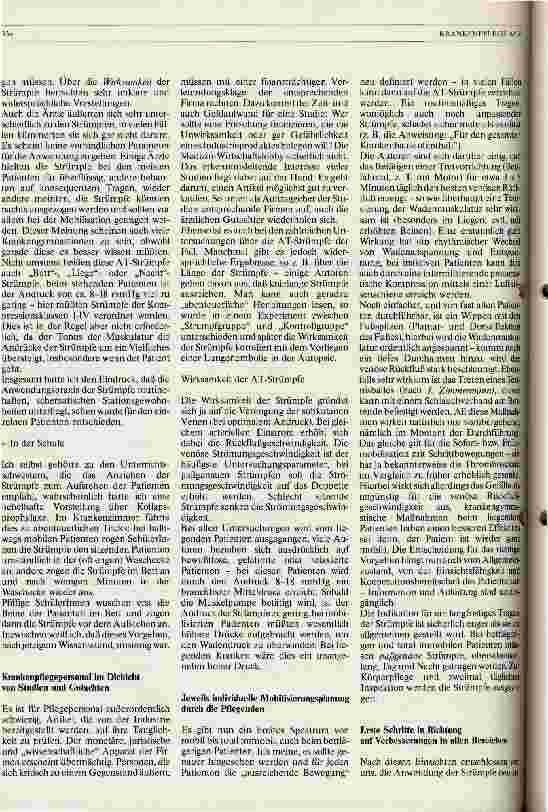 Vorschauseite 2: Die Anwendung von Anti-Thrombosestrümpfen
