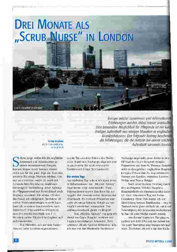 Vorschauseite 1: Drei Monate als Scrub Nurse in London