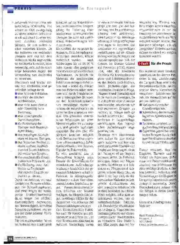 Vorschauseite 3: Infektionen in Einrichtungen der Langzeitpflege