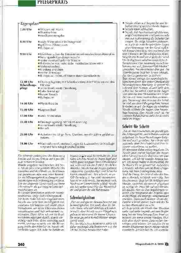 Vorschauseite 2: Fortschritte bei der Rehabilitation durch Basale Stimulation