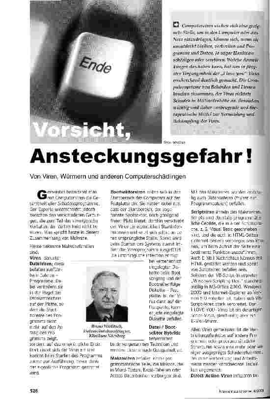 Vorschauseite 1: Ansteckungsgefahr!