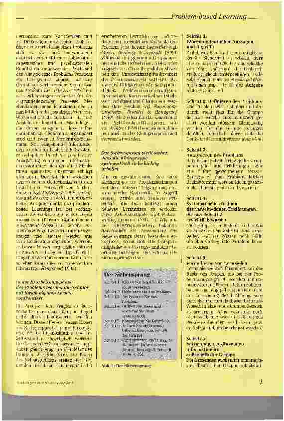 Vorschauseite 3: Problem-based Learning - ein Lehr-Lernkonzeptzur Umsetzung des Neuen Denkmodells in der Physiotherapieausbildung