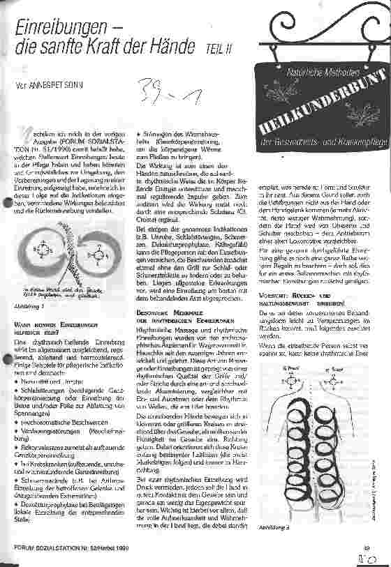 Vorschauseite 1: Einreibungen - die sanfte Kraft der Hände - Teil II