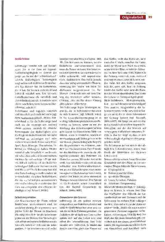 Vorschauseite 3: CURA SUI - Die Selbstsorge und ihre Beziehung zur Pflege