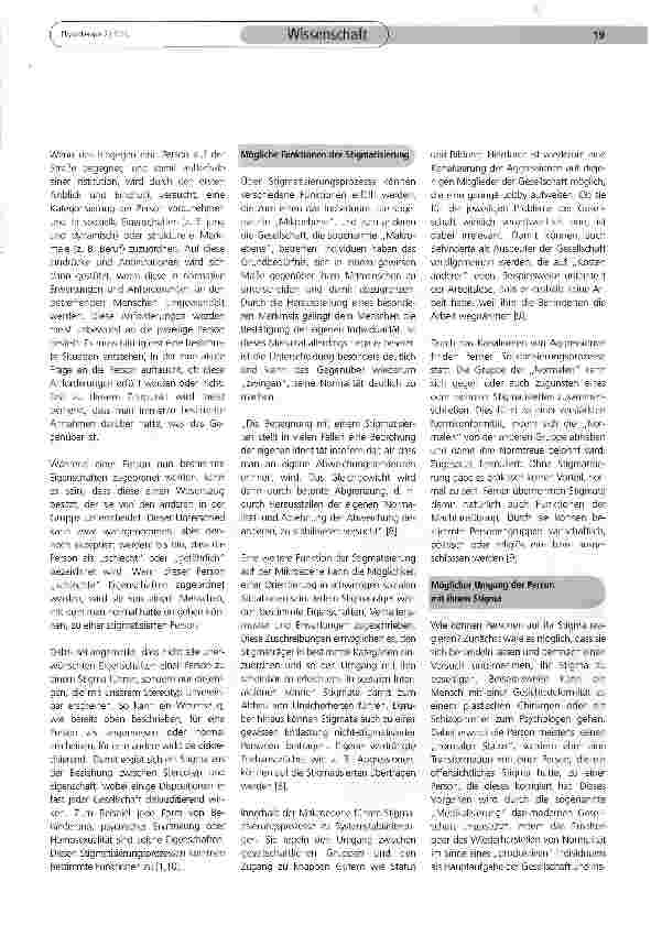 Vorschauseite 3: Stigmatisierung bei Menschen mit Behinderung — (K)ein Thema für die Physiotherapie