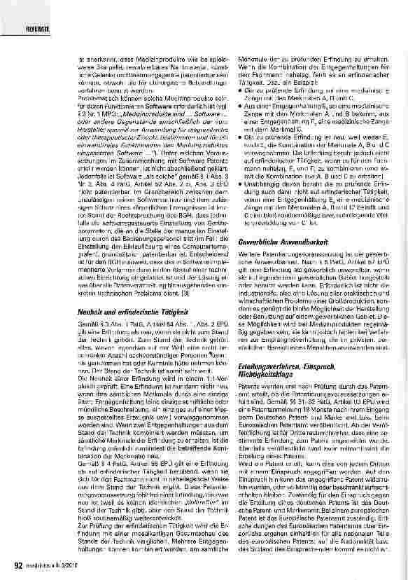 Vorschauseite 3: Medizinprodukte und Patente
