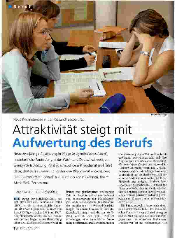 Vorschauseite 1: Attraktivität steigt mit Aufwertung des Berufs