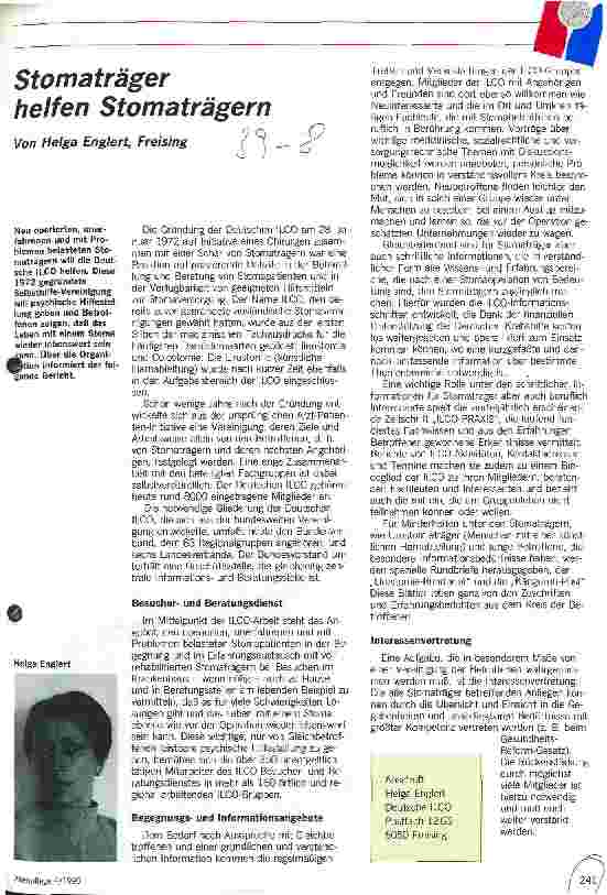 Vorschauseite 1: Stomaträger helfen Stomaträgern