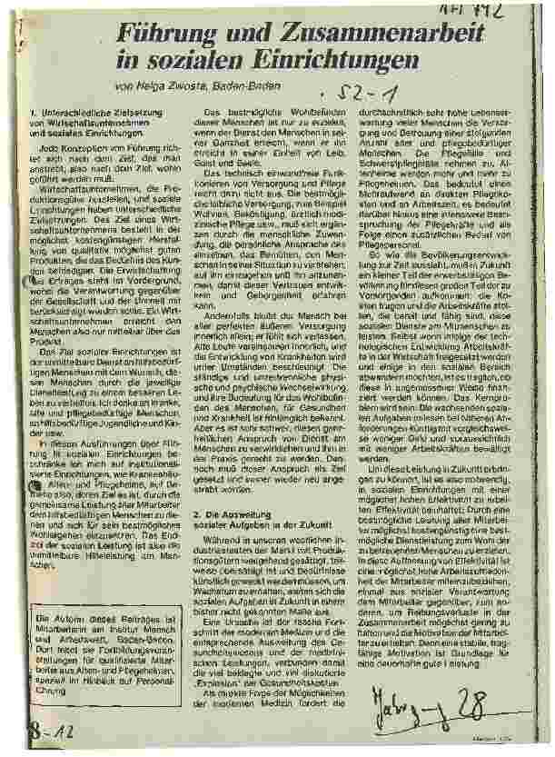 Vorschauseite 1: Führung und Zusammenarbeit in sozialen Einrichtungen