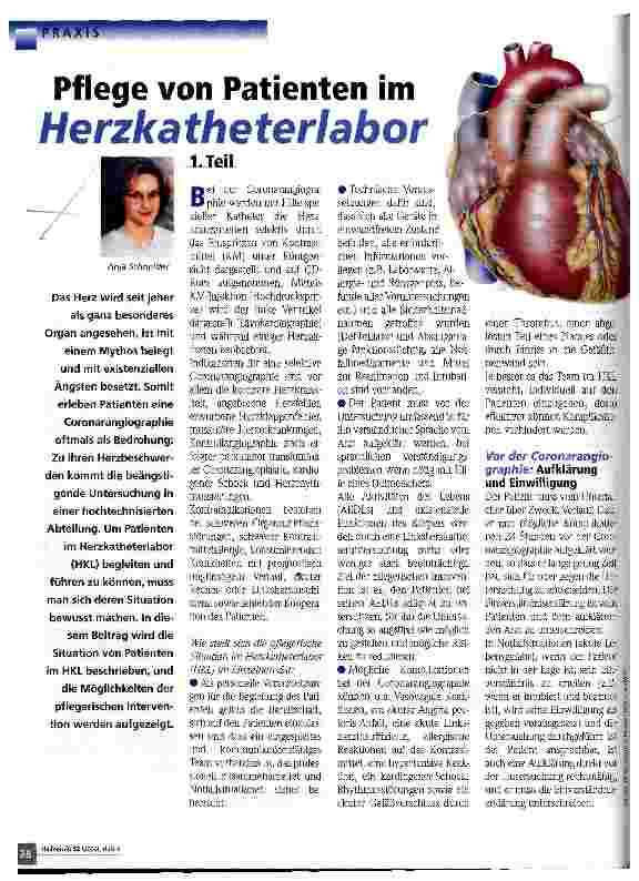 Vorschauseite 1: Pflege von Patienten im Herzkatheterlabor