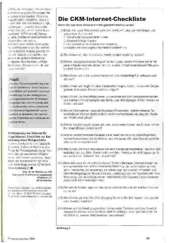 Vorschauseite 2: Internet? Ja ... aber! CKM-Internet-Studie zeigt diffuses Meinungsbild beim Klinik-Management