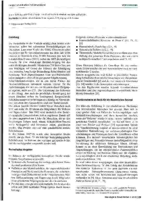Vorschauseite 2: Langzeitrehabilitation im Niemandsland