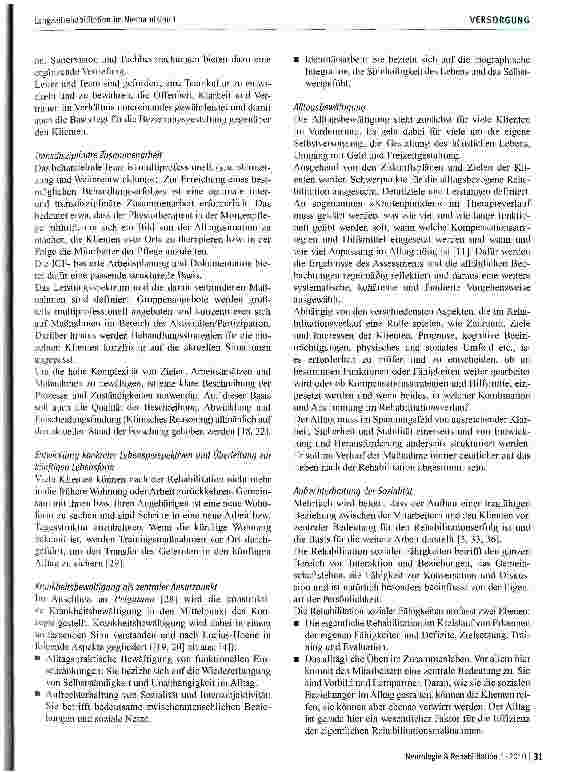Vorschauseite 4: Langzeitrehabilitation im Niemandsland