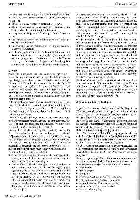 Vorschauseite 5: Langzeitrehabilitation im Niemandsland