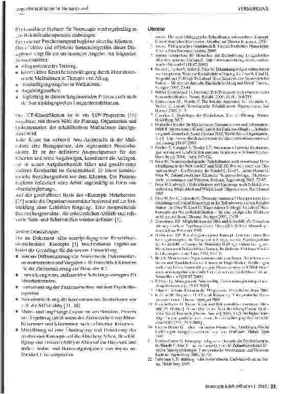 Vorschauseite 6: Langzeitrehabilitation im Niemandsland