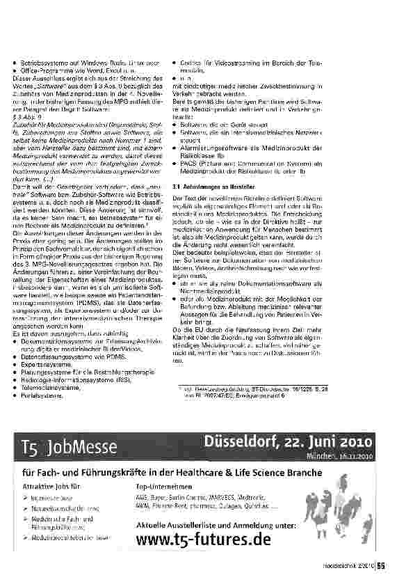 Vorschauseite 4: Software als Medizinprodukt MDD 2007/47/EG