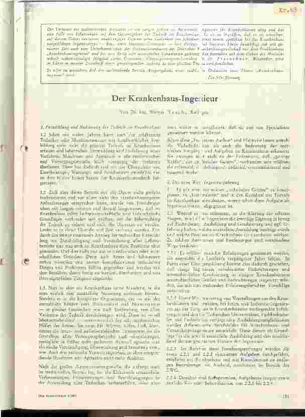 Vorschauseite 1: Der Krankenhausingenieur