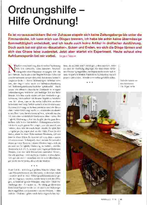 Vorschauseite 1: Ordnungshilfe -Hilfe Ordnung!