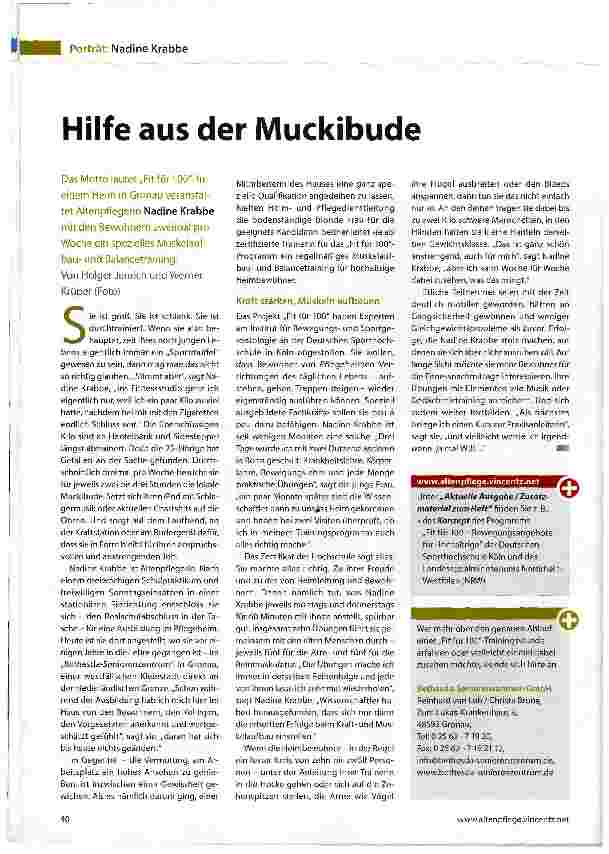 Vorschauseite 1: Hilfe aus der Muckibude