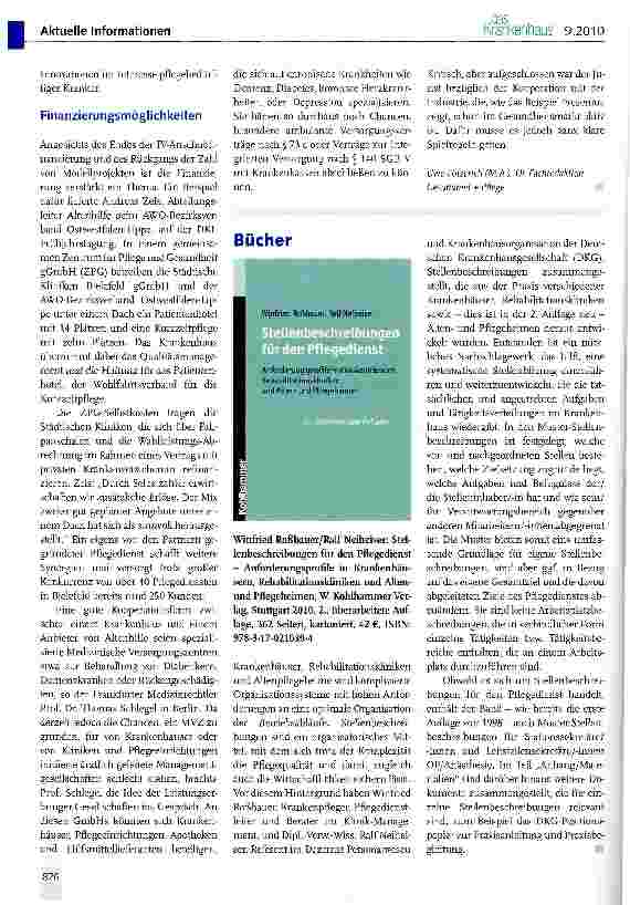 Vorschauseite 3: Kooperationen und verzahnte Leistungen von Krankenhäusern und Pflegeeinrichtungen