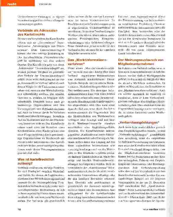 Vorschauseite 2: Gemeinnützige Verbandstätigkeit im Licht des Kartellrechts