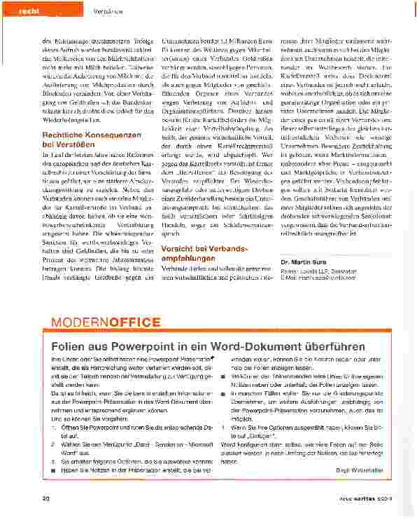 Vorschauseite 4: Gemeinnützige Verbandstätigkeit im Licht des Kartellrechts
