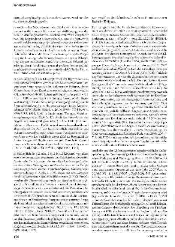 Vorschauseite 3: Leistungserbringung im Krankenhaus durch Honorarärzte zulässig§§ 5, 6, 8 Abs. l, 14 Abs. l KHEntgG, ÄWBO ND