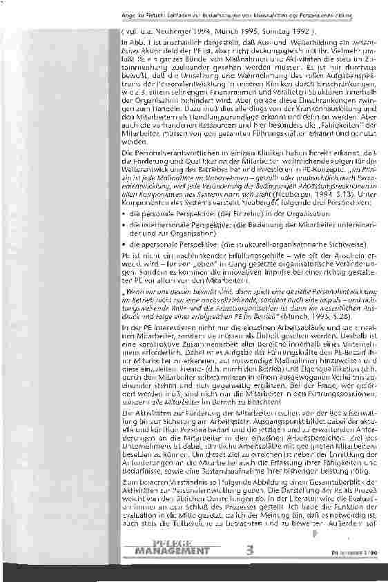 Vorschauseite 3: Leitfaden zur Bedarfsanalyse von Massnahmen der Personalentwicklung