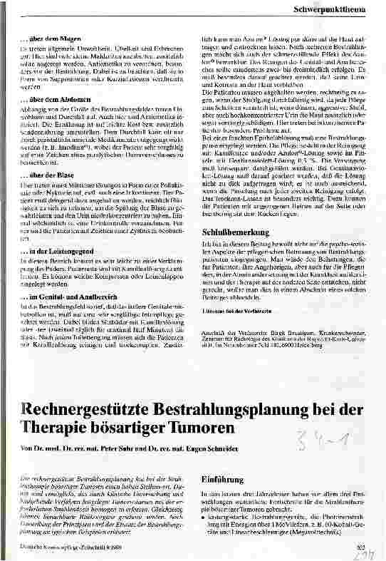 Vorschauseite 4: Pflege der bestrahlten Haut