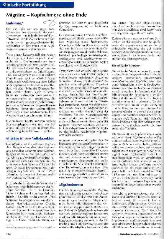 Vorschauseite 1: Migräne - Kopfschmerz ohne Ende