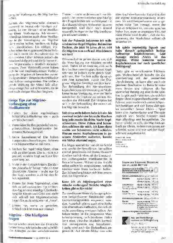 Vorschauseite 4: Migräne - Kopfschmerz ohne Ende