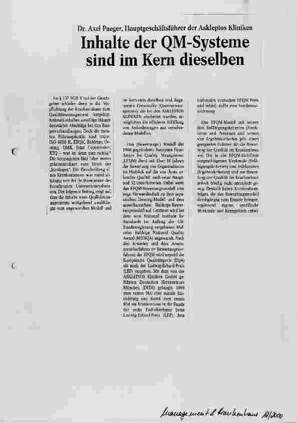 Vorschauseite 1: Inhalte der QM-Systeme sind im Kern dieselben
