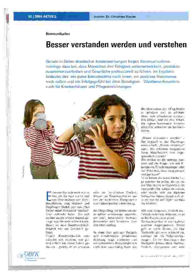 Vorschauseite 1: Besser verstanden werden und verstehen