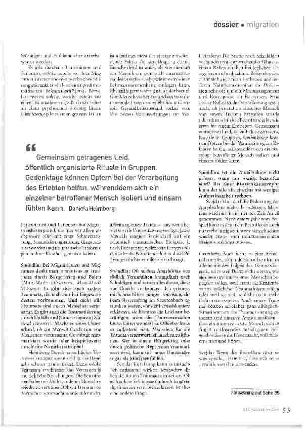 Vorschauseite 3: „Ein Trauma kann man als Erdbeben im Kopf umschreiben