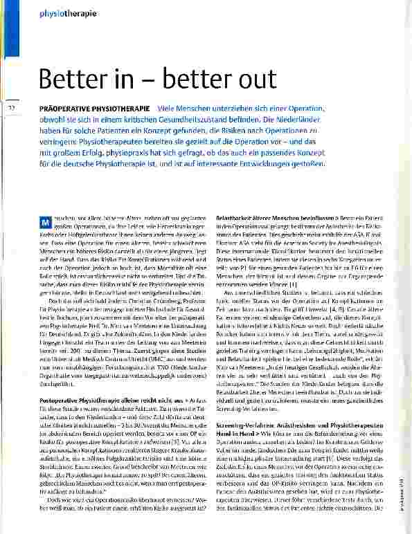 Vorschauseite 1: Better in - better out