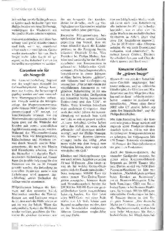 Vorschauseite 2: Markt für generalüberholte Großgeräte boomt