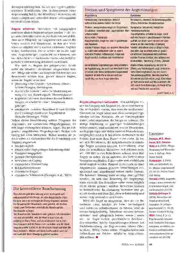 Vorschauseite 2: Der Angst pflegerisch begegnen