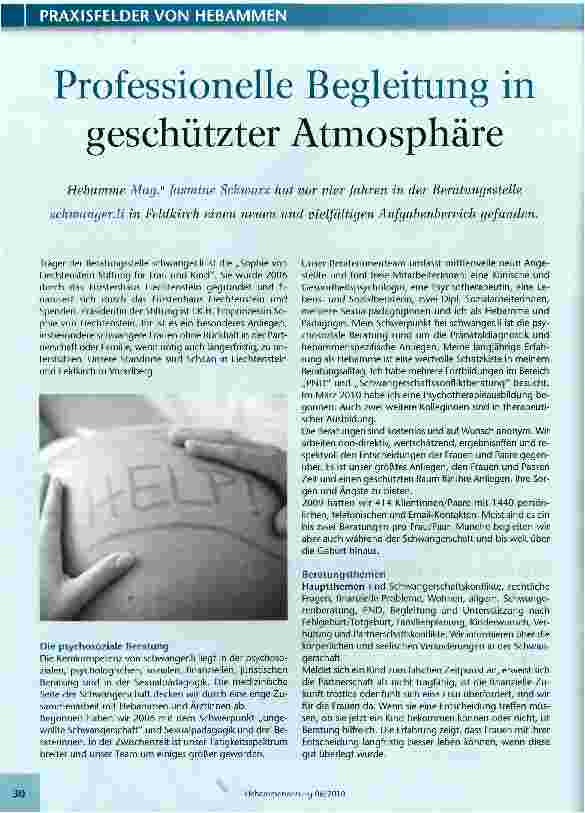 Vorschauseite 1: Professionelle Begleitung in eschützter Atmosphäre