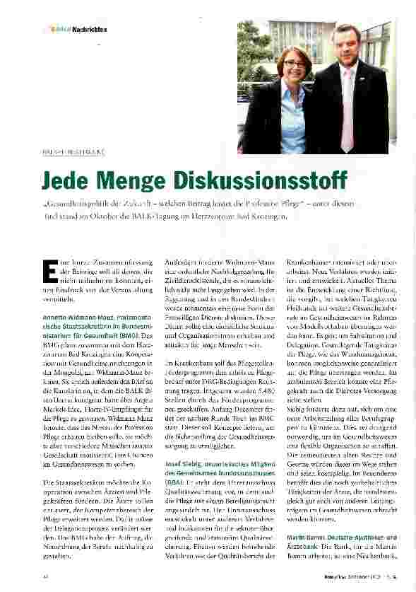 Vorschauseite 1: Jede Menge Diskussionsstoff