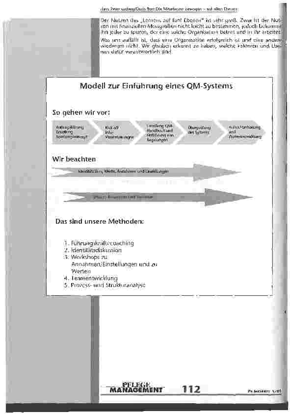 Vorschauseite 5: Die Mitarbeiter bewegen - auf allen Ebenen Die Einführung von QM - mehr als nur die Entwicklung von Strukturen und Prozessen