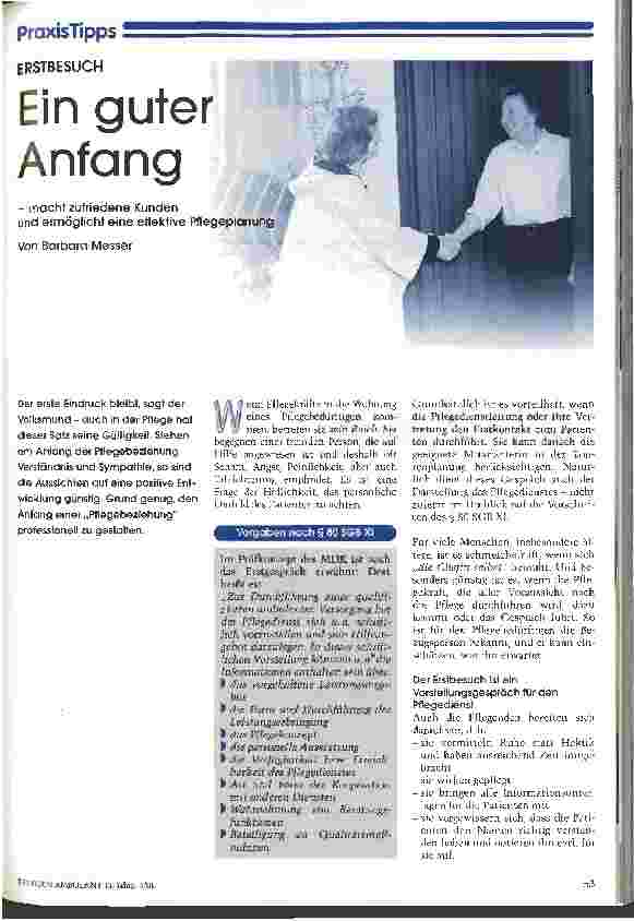 Vorschauseite 1: Ein guter Anfang