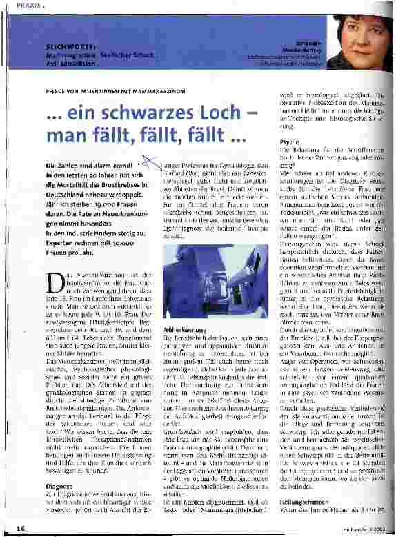 Vorschauseite 1: . .. ein schwarzes Loch - man fällt, fällt, fällt. ..