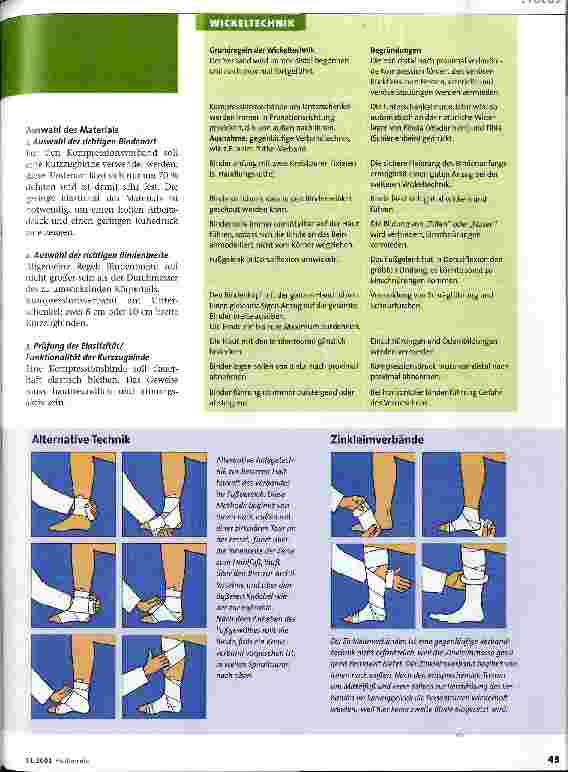 Vorschauseite 2: Thromboseprophylaxe 3. Teil: Kompressionsverband